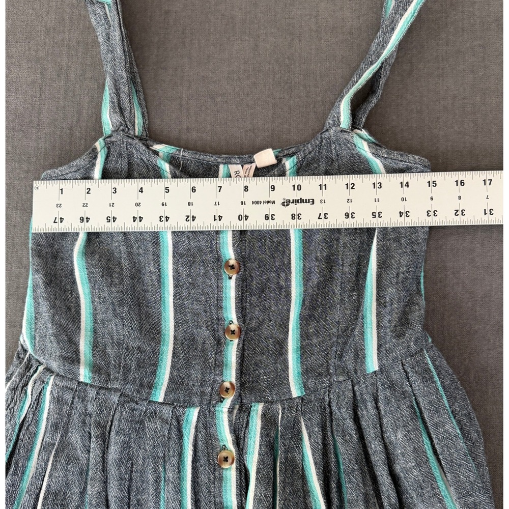 Roxy Linen Blend Striped Button Front Mini Dress … - image 7
